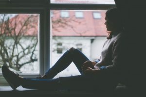 Girl feeling depressed