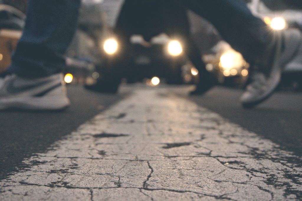 People walking.