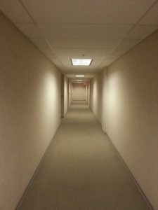 A cleared hallway