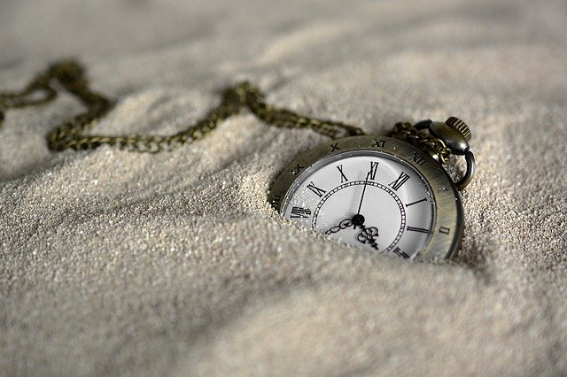 A watch in the sand.