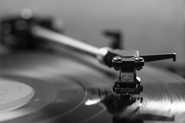 A vinyl player.