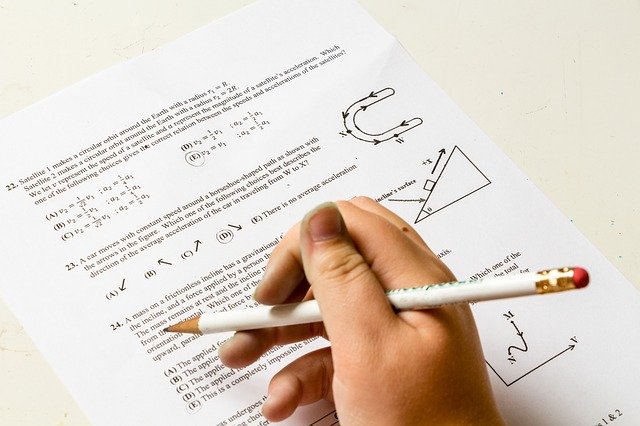 An exam paper.
