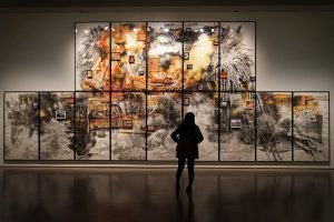 A woman at one of the top suburbs museums