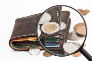A wallet with money