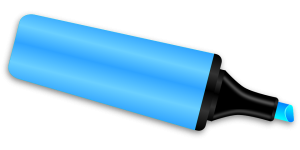 Blue marker. 