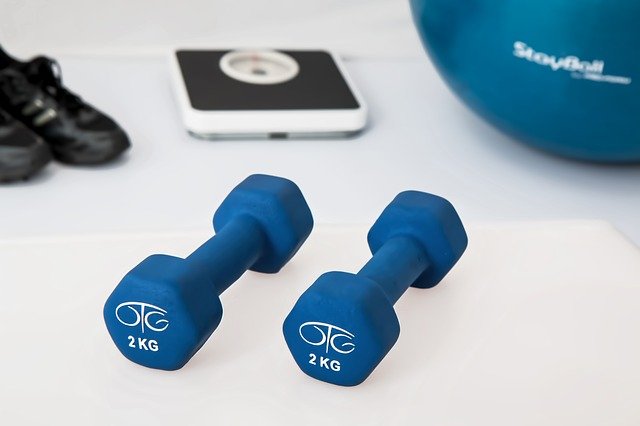Free weights are great for home gym - one of the basement renovation ideas.