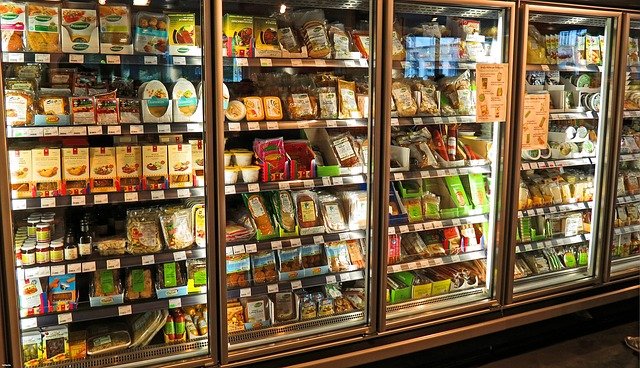 A fridge, ready for packing perishables for the move.
