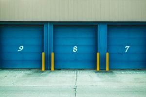 Three outdoor storage units.