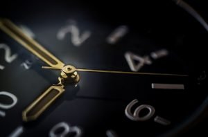 A black clock.