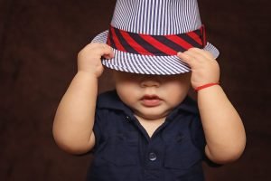Baby boy with a hat