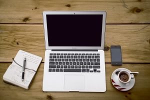 Laptop on the table