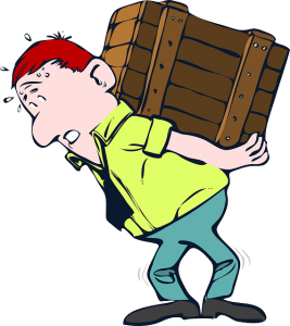 Man lifting heavy box