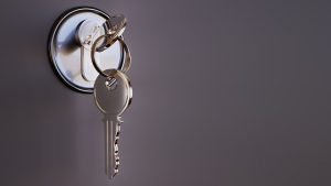 Key inside a keyhole