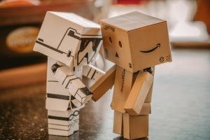 Star-Wars-themed cardboard boxes