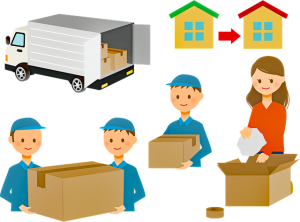 professional movers loading the truck