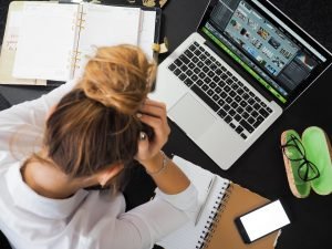 woman being stressed