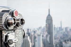 a view at the Empire State Building